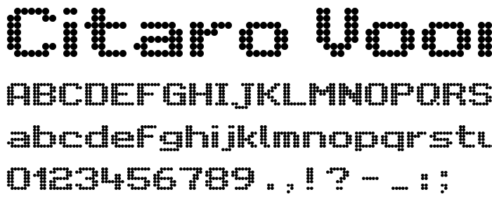Citaro Voor (Enkele hoogte_ Breed) Regular font